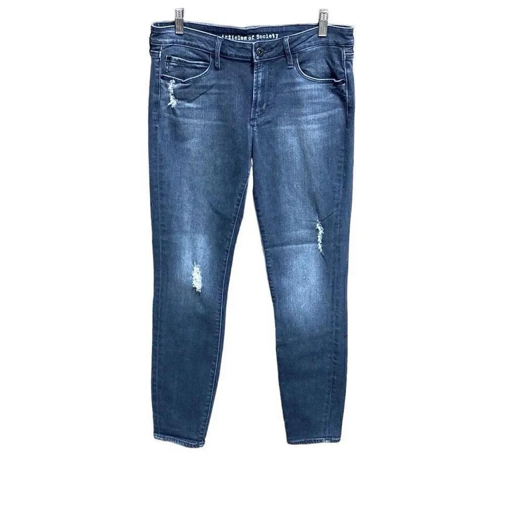 Articles Of Society Distressed Skinny High Rise Jeans Size 31